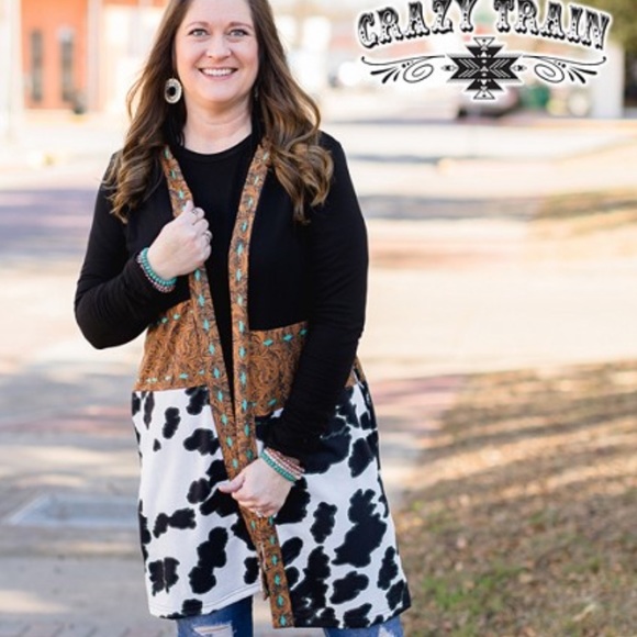 Crazy Train Sweaters - Crazy Train Buckstitch Babe Cardigan